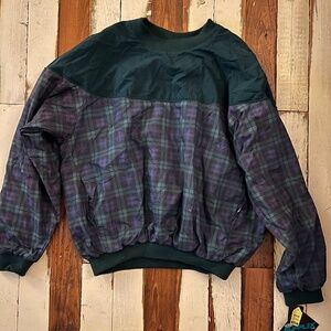 Vintage Golf Windbreaker Plaid NWT Size M